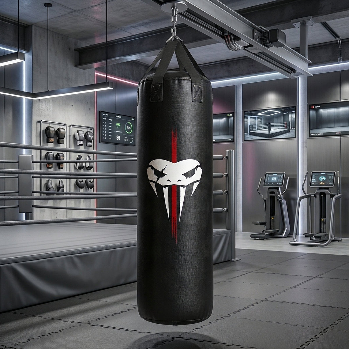 Sac de frappe avec chaîne en métal renforcé – 80 ou 120 cm